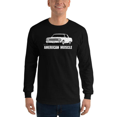 1964 chevelle malibu long sleeve shirt in black